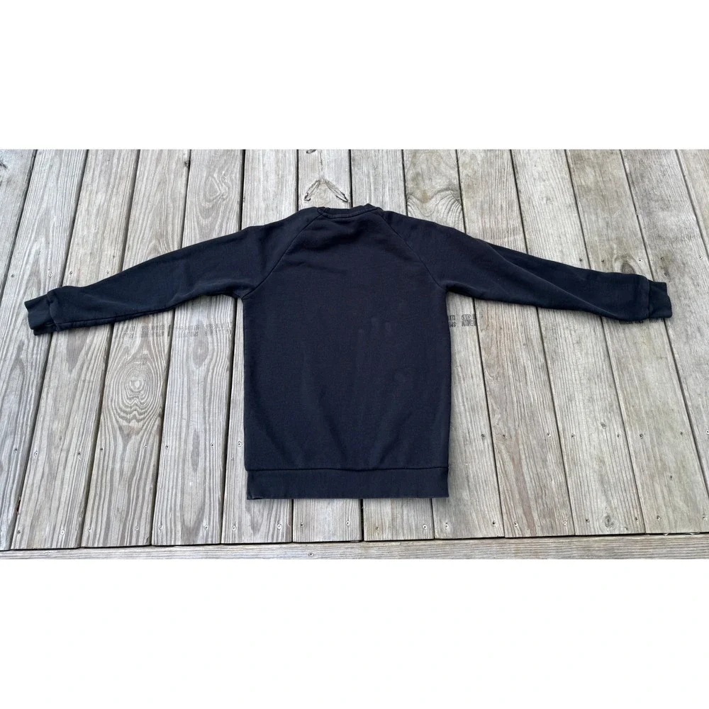 Adidas Esssntials Trefoil Black‎ Crew Neck Sweatshirt Mens Size XS Pullover